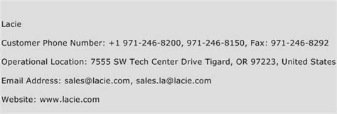 lacie customer service phone number.